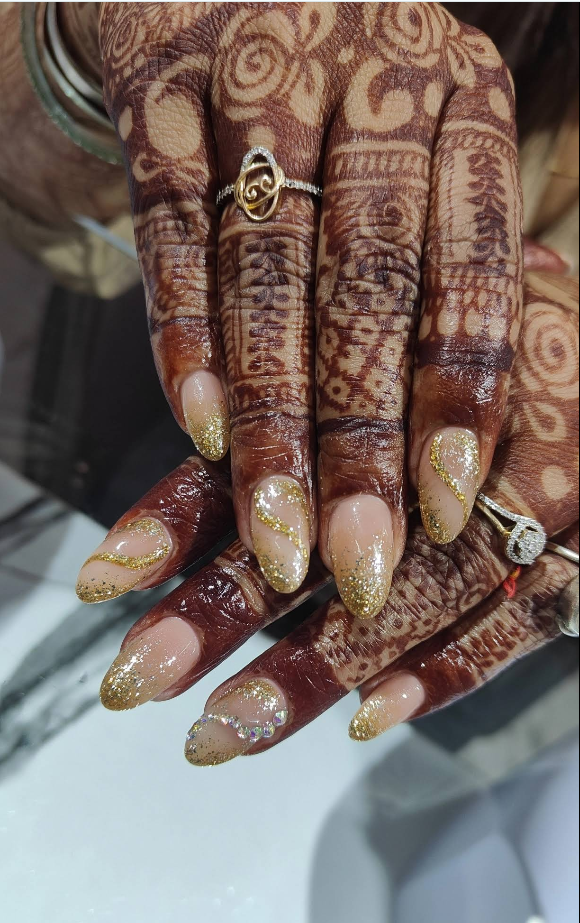 Bridal Gold Glitter Ombre