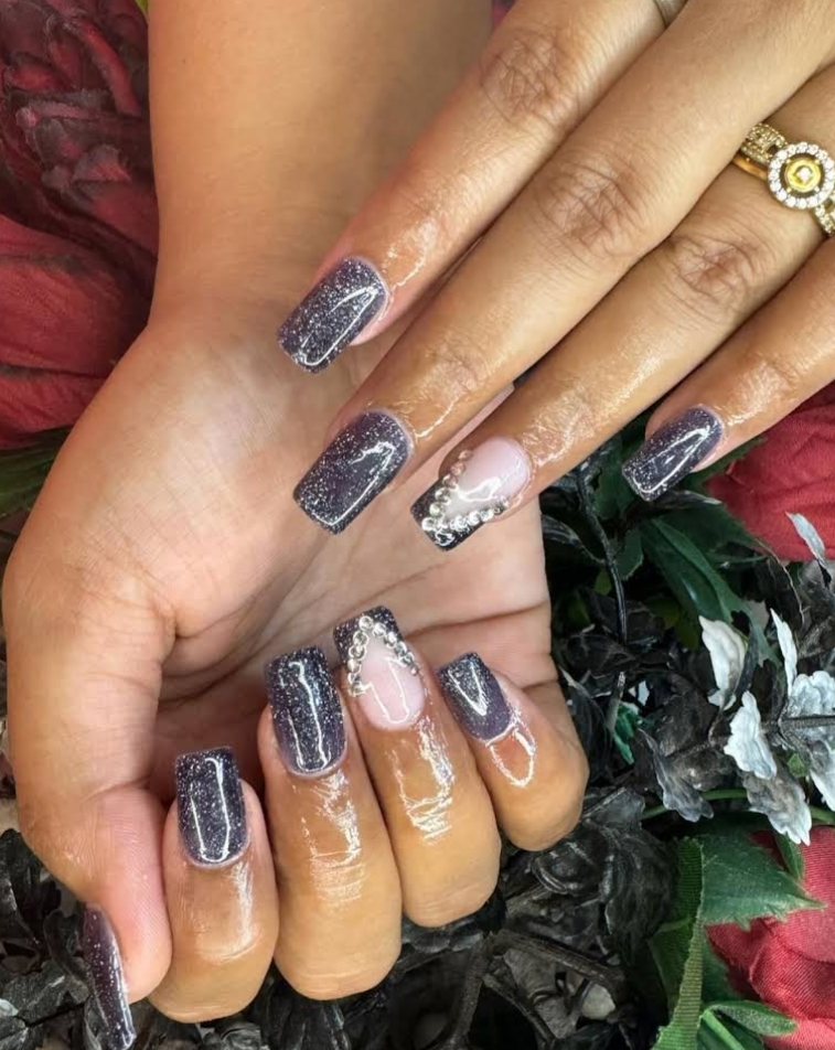 Plum Glitter Crystal